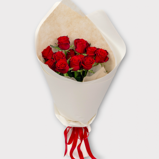 Premium Red Rose Dozen Bouquet